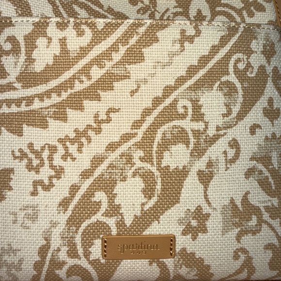 Spartina 449 Melody Bucket Purse Belgian Linen Magnetic Closure Exterior Pocket - Picture 3 of 11